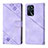 Funda de Cuero Cartera con Soporte Carcasa YB1 para Oppo A16 Morado