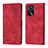 Funda de Cuero Cartera con Soporte Carcasa YB1 para Oppo A16 Rojo