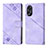 Funda de Cuero Cartera con Soporte Carcasa YB1 para Oppo A38 Morado