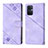 Funda de Cuero Cartera con Soporte Carcasa YB1 para Oppo A96 5G Morado