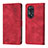 Funda de Cuero Cartera con Soporte Carcasa YB1 para Oppo Reno8 T 4G Rojo