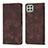 Funda de Cuero Cartera con Soporte Carcasa YB1 para Samsung Galaxy A22 5G Marron