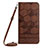 Funda de Cuero Cartera con Soporte Carcasa YB1 para Samsung Galaxy A34 5G Marron