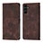 Funda de Cuero Cartera con Soporte Carcasa YB1 para Samsung Galaxy Jump3 5G Marron