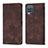 Funda de Cuero Cartera con Soporte Carcasa YB1 para Samsung Galaxy M12 Marron