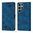 Funda de Cuero Cartera con Soporte Carcasa YB1 para Samsung Galaxy S24 Ultra 5G Azul