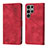 Funda de Cuero Cartera con Soporte Carcasa YB1 para Samsung Galaxy S24 Ultra 5G Rojo