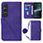 Funda de Cuero Cartera con Soporte Carcasa YB1 para Sony Xperia 1 V Morado