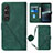 Funda de Cuero Cartera con Soporte Carcasa YB1 para Sony Xperia 1 V Verde