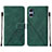 Funda de Cuero Cartera con Soporte Carcasa YB1 para Sony Xperia 5 V Verde