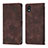 Funda de Cuero Cartera con Soporte Carcasa YB1 para Sony Xperia Ace III Marron