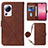 Funda de Cuero Cartera con Soporte Carcasa YB1 para Xiaomi Civi 2 5G Marron