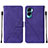 Funda de Cuero Cartera con Soporte Carcasa YB2 para Huawei Honor 90 Lite 5G Morado