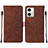 Funda de Cuero Cartera con Soporte Carcasa YB2 para Motorola Moto G54 5G Marron