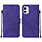 Funda de Cuero Cartera con Soporte Carcasa YB2 para Motorola Moto G73 5G Morado