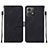 Funda de Cuero Cartera con Soporte Carcasa YB2 para Motorola Moto G84 5G Negro