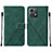 Funda de Cuero Cartera con Soporte Carcasa YB2 para Motorola Moto G84 5G Verde