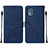 Funda de Cuero Cartera con Soporte Carcasa YB2 para Nokia C02 Azul