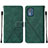 Funda de Cuero Cartera con Soporte Carcasa YB2 para Nokia C02 Verde