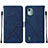 Funda de Cuero Cartera con Soporte Carcasa YB2 para Nokia C12 Azul