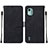 Funda de Cuero Cartera con Soporte Carcasa YB2 para Nokia C12 Plus Negro