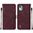 Funda de Cuero Cartera con Soporte Carcasa YB2 para Nokia C12 Plus Rojo