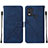 Funda de Cuero Cartera con Soporte Carcasa YB2 para Nokia C22 Azul