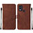 Funda de Cuero Cartera con Soporte Carcasa YB2 para Nokia C22 Marron