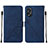 Funda de Cuero Cartera con Soporte Carcasa YB2 para Oppo A18 Azul