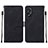 Funda de Cuero Cartera con Soporte Carcasa YB2 para Oppo A38 Negro