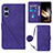 Funda de Cuero Cartera con Soporte Carcasa YB2 para Sony Xperia 5 V Morado