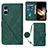 Funda de Cuero Cartera con Soporte Carcasa YB2 para Sony Xperia 5 V Verde