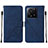 Funda de Cuero Cartera con Soporte Carcasa YB2 para Xiaomi Mi 13T 5G Azul