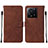 Funda de Cuero Cartera con Soporte Carcasa YB2 para Xiaomi Mi 13T 5G Marron