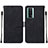 Funda de Cuero Cartera con Soporte Carcasa YB2 para Xiaomi Redmi K60 5G Negro