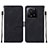 Funda de Cuero Cartera con Soporte Carcasa YB2 para Xiaomi Redmi K60 Ultra 5G Negro