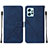 Funda de Cuero Cartera con Soporte Carcasa YB2 para Xiaomi Redmi Note 12 4G Azul