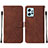 Funda de Cuero Cartera con Soporte Carcasa YB2 para Xiaomi Redmi Note 12 4G Marron