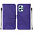 Funda de Cuero Cartera con Soporte Carcasa YB2 para Xiaomi Redmi Note 12 4G Morado