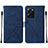 Funda de Cuero Cartera con Soporte Carcasa YB2 para Xiaomi Redmi Note 12 Pro Speed 5G Azul