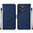 Funda de Cuero Cartera con Soporte Carcasa YB2 para Xiaomi Redmi Note 12 Turbo 5G Azul