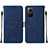 Funda de Cuero Cartera con Soporte Carcasa YB2 para Xiaomi Redmi Note 12S Azul