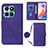 Funda de Cuero Cartera con Soporte Carcasa YB3 para Huawei Honor X6a Morado