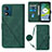 Funda de Cuero Cartera con Soporte Carcasa YB3 para Motorola Moto E13 Verde