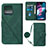 Funda de Cuero Cartera con Soporte Carcasa YB3 para Motorola Moto Edge 40 Pro 5G Verde