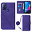 Funda de Cuero Cartera con Soporte Carcasa YB3 para Motorola Moto G Play Gen 2 Morado