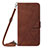 Funda de Cuero Cartera con Soporte Carcasa YB3 para Motorola Moto G53 5G Marron