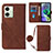 Funda de Cuero Cartera con Soporte Carcasa YB3 para Motorola Moto G54 5G Marron