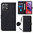 Funda de Cuero Cartera con Soporte Carcasa YB3 para Motorola Moto G84 5G Negro