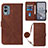 Funda de Cuero Cartera con Soporte Carcasa YB3 para Nokia X30 5G Marron